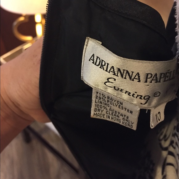 Adrianna Papell Evening Slinky Black Dress - Picture 6 of 6